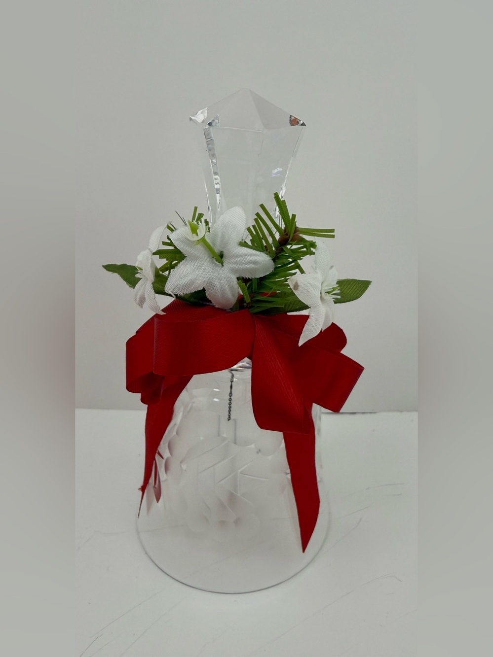 Vintage glass Christmas bell